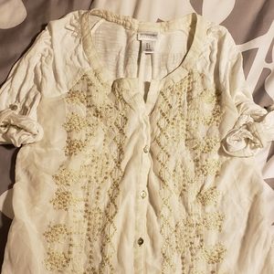 Maternity button-up top